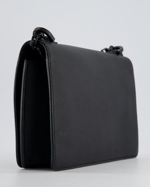 *FIRE PRICE* Christian Dior Black Matte J'Adior Medium Flap Bag in Smooth Calfskin Leather with Black Hardware