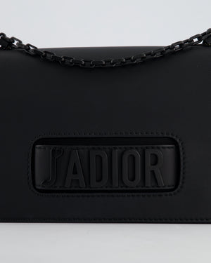 *FIRE PRICE* Christian Dior Black Matte J'Adior Medium Flap Bag in Smooth Calfskin Leather with Black Hardware