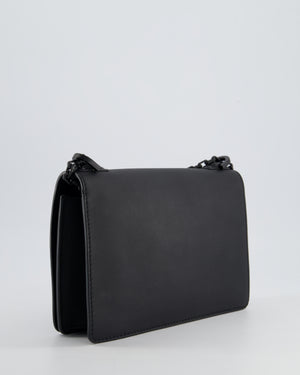 *FIRE PRICE* Christian Dior Black Matte J'Adior Medium Flap Bag in Smooth Calfskin Leather with Black Hardware