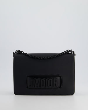 *FIRE PRICE* Christian Dior Black Matte J'Adior Medium Flap Bag in Smooth Calfskin Leather with Black Hardware