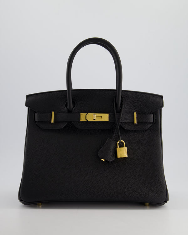 *HOT* Hermes Birkin 30cm Retourne Bag in Black Togo Leather with Gold Hardware