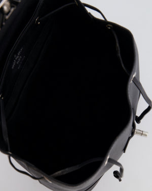 *FIRE PRICE* Louis Vuitton Black Leather Lockme Backpack Bag with Silver Logo Detail RRP £2,290