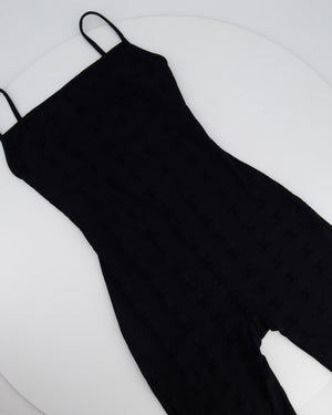 Chanel 97P Black Jacquard CC Logo Bodysuit Detail FR 36 (UK 8)