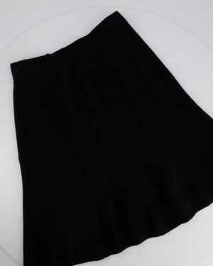 Chanel Black Vintage A-Line Mini Skirt With Zig-Zag Stitch Detail Size FR 36 (UK 8)