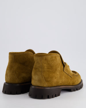 Gucci Brown Suede Ankle Boots with Horsebit Detail Size EU 39 RRP £1,090