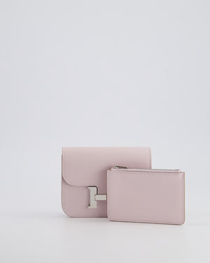 Hermès Constance Slim Belt Wallet Bag in Mauve Pale Evercolor Leather with Palladium Hardware