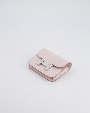 Hermès Constance Slim Belt Wallet Bag in Mauve Pale Evercolor Leather with Palladium Hardware