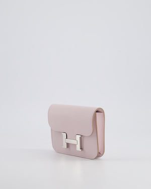 Hermès Constance Slim Belt Wallet Bag in Mauve Pale Evercolor Leather with Palladium Hardware