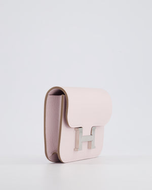 Hermès Constance Slim Belt Wallet Bag in Mauve Pale Evercolor Leather with Palladium Hardware