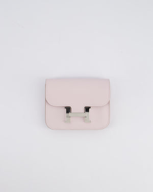 Hermès Constance Slim Belt Wallet Bag in Mauve Pale Evercolor Leather with Palladium Hardware