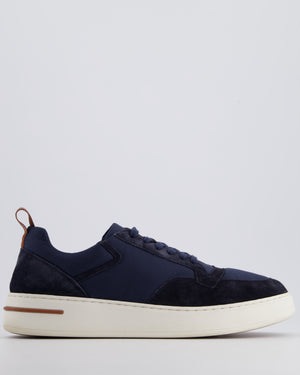 Loro Piana Navy Suede and Fabric Newport Walk Trainer Size EU 42