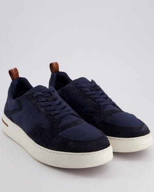 Loro Piana Navy Suede and Fabric Newport Walk Trainer Size EU 42