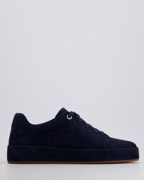 Loro Piana Navy Suede Trainers Size EU 39