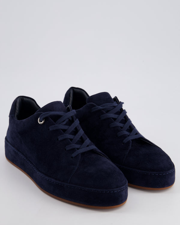 Loro Piana Navy Suede Trainers Size EU 39