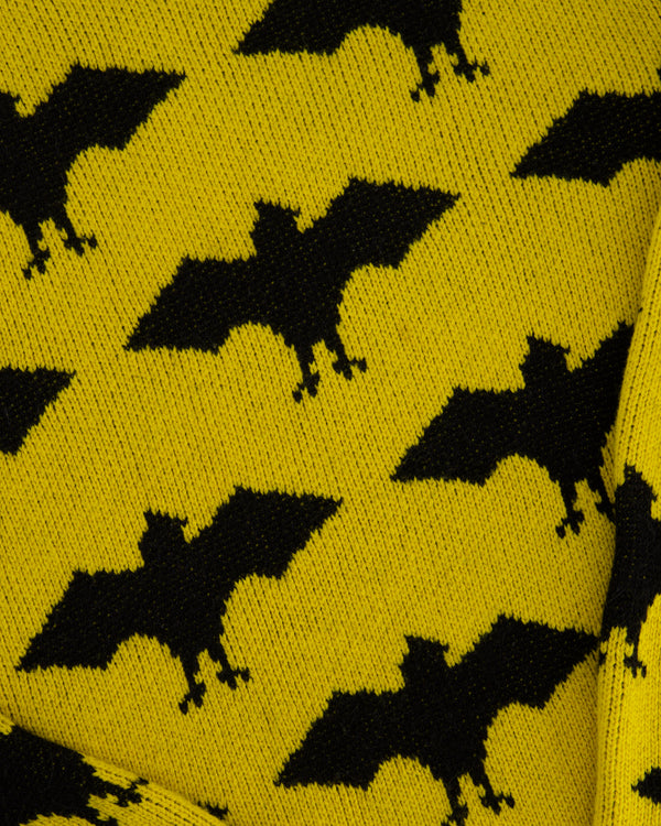 Gucci Yellow "Batman" Long Sleeve Knitted Jumper Size L (EU 50)