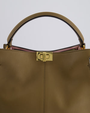 *FIRE PRICE* Fendi Brown and Pink Medium Peekaboo XLite Bicolour Leather Bag with Gold Hardware