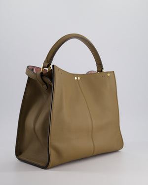 *FIRE PRICE* Fendi Brown and Pink Medium Peekaboo XLite Bicolour Leather Bag with Gold Hardware