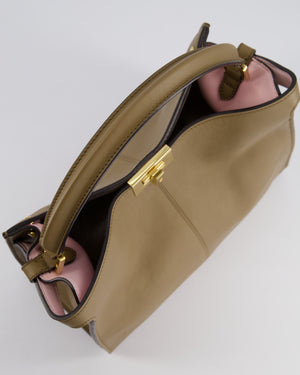 *FIRE PRICE* Fendi Brown and Pink Medium Peekaboo XLite Bicolour Leather Bag with Gold Hardware