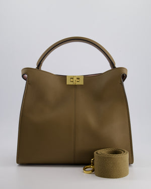 *FIRE PRICE* Fendi Brown and Pink Medium Peekaboo XLite Bicolour Leather Bag with Gold Hardware