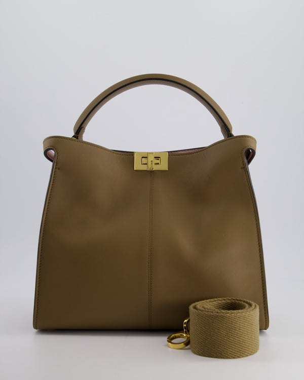 *FIRE PRICE* Fendi Brown and Pink Medium Peekaboo XLite Bicolour Leather Bag with Gold Hardware