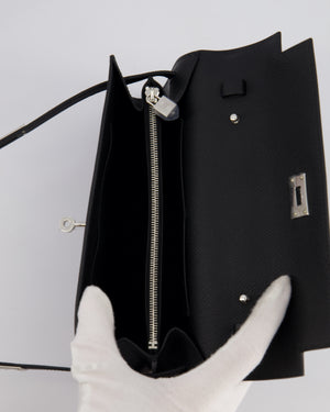 Hermès Kelly To Go Bag in Black Epsom Leather with Palladium Hardware