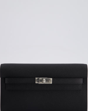 Hermès Kelly To Go Bag in Black Epsom Leather with Palladium Hardware