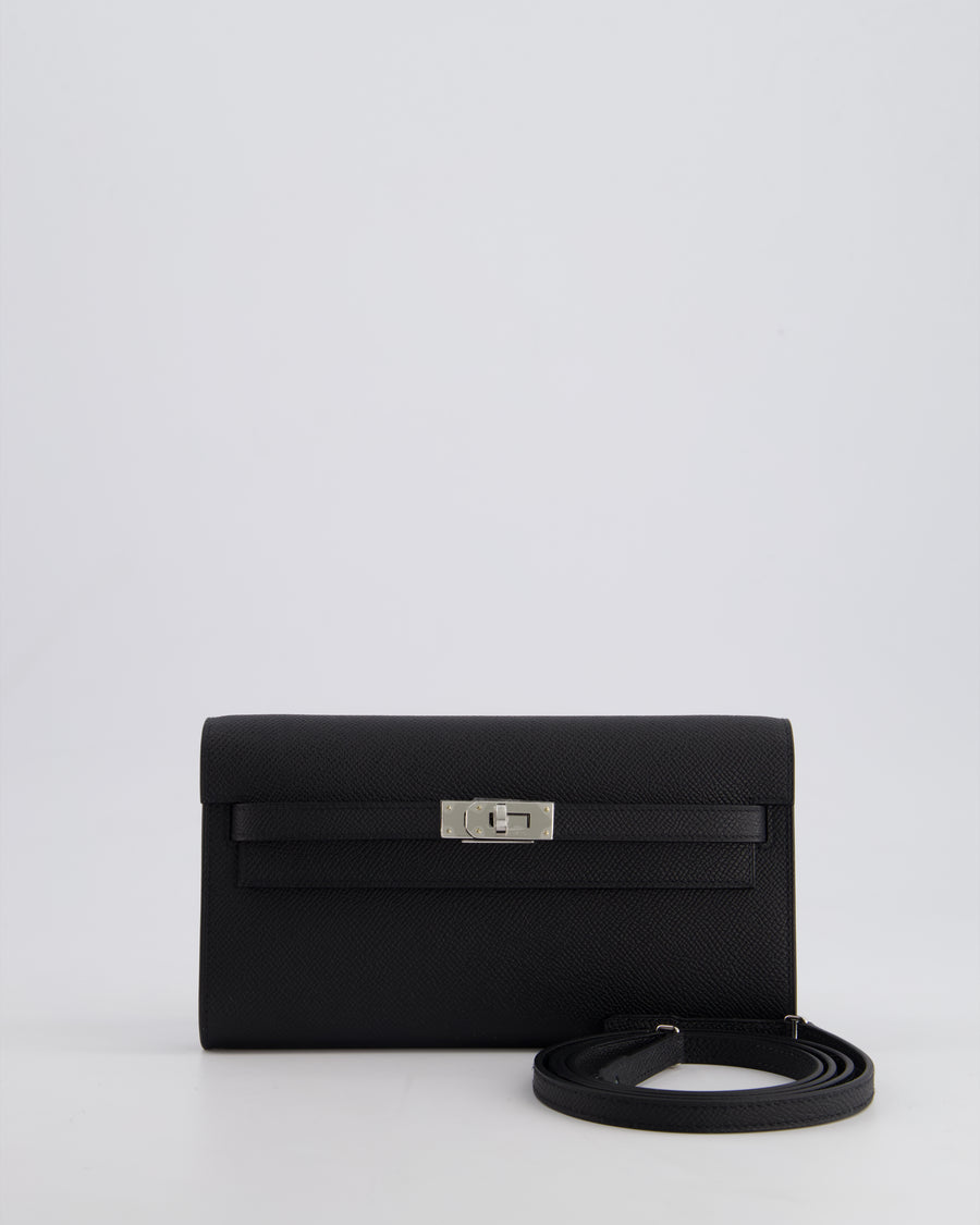 Hermès Kelly To Go Bag in Black Epsom Leather with Palladium Hardware