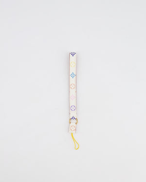 Louis Vuitton X Takashi Murakami White and Multicolour LV Monogram Phone Strap