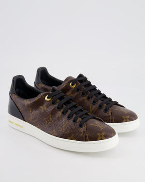 Louis Vuitton Brown Monogram Frontrow Trainers with Gold Logo EU 37.5 RRP £765