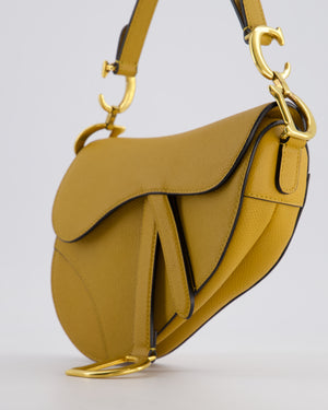 Christian Dior Mustard Yellow Dior Mini Saddle Bag with Gold Hardware RRP £3,050