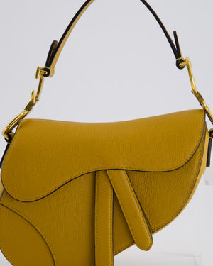 Christian Dior Mustard Yellow Dior Mini Saddle Bag with Gold Hardware RRP £3,050