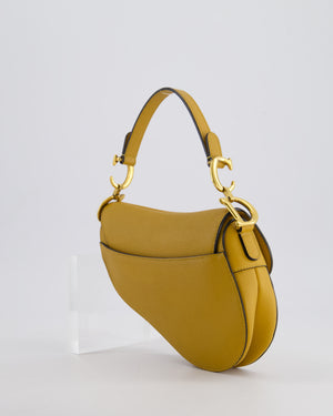 Christian Dior Mustard Yellow Dior Mini Saddle Bag with Gold Hardware RRP £3,050