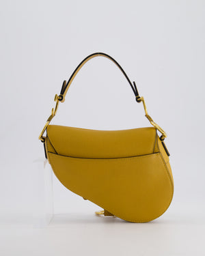 Christian Dior Mustard Yellow Dior Mini Saddle Bag with Gold Hardware RRP £3,050