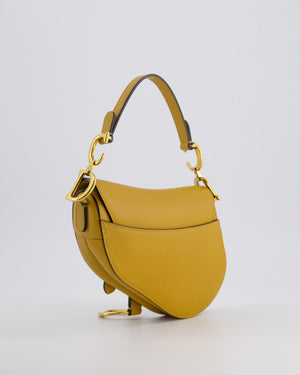 Christian Dior Mustard Yellow Dior Mini Saddle Bag with Gold Hardware RRP £3,050