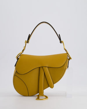 Christian Dior Mustard Yellow Dior Mini Saddle Bag with Gold Hardware RRP £3,050