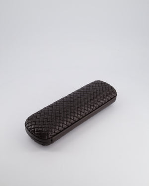 *HOT* Bottega Veneta Chocolate Brown Intrecciato Stretch Long Clutch Bag