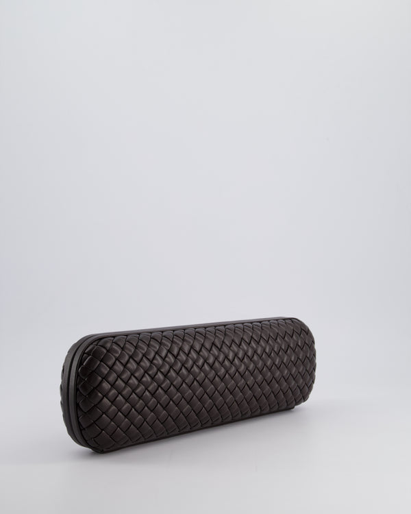 *HOT* Bottega Veneta Chocolate Brown Intrecciato Stretch Long Clutch Bag