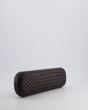 *HOT* Bottega Veneta Chocolate Brown Intrecciato Stretch Long Clutch Bag