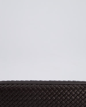 *HOT* Bottega Veneta Chocolate Brown Intrecciato Stretch Long Clutch Bag