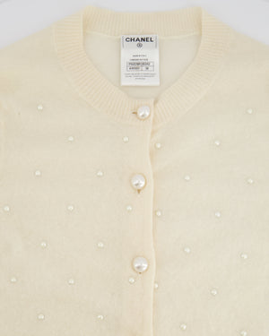 *FIRE PRICE* Chanel Cream Pearl Mohair Cardigan Size 38 (UK 10)