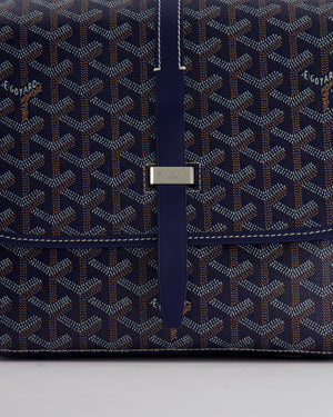 Goyard Navy Blue Belvedere Messenger Bag in Goyardine Canvas & Calfskin Leather