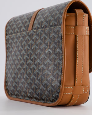 Goyard Brown & Black Belvedere Messenger Bag PM in Goyardine Canvas and Calfskin Leather