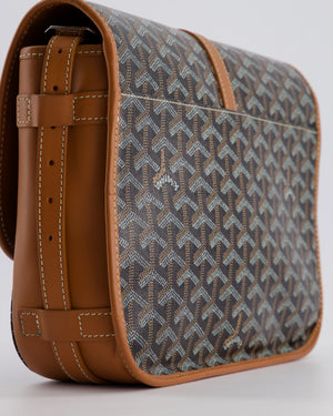 Goyard Brown & Black Belvedere Messenger Bag PM in Goyardine Canvas and Calfskin Leather