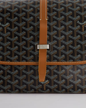 Goyard Brown & Black Belvedere Messenger Bag PM in Goyardine Canvas and Calfskin Leather