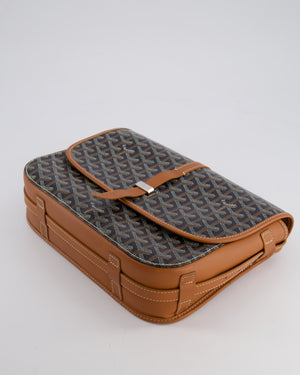 Goyard Brown & Black Belvedere Messenger Bag PM in Goyardine Canvas and Calfskin Leather