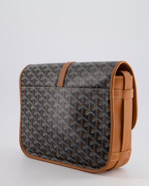 Goyard Brown & Black Belvedere Messenger Bag PM in Goyardine Canvas and Calfskin Leather