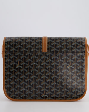 Goyard Brown & Black Belvedere Messenger Bag PM in Goyardine Canvas and Calfskin Leather