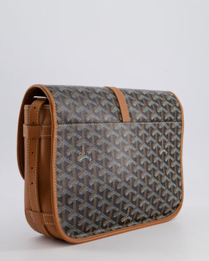 Goyard Brown & Black Belvedere Messenger Bag PM in Goyardine Canvas and Calfskin Leather