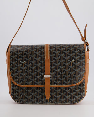 Goyard Brown & Black Belvedere Messenger Bag PM in Goyardine Canvas and Calfskin Leather