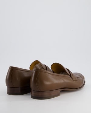 Gucci Brown Interlocking G Loafers with Logo Detail Size EU 46